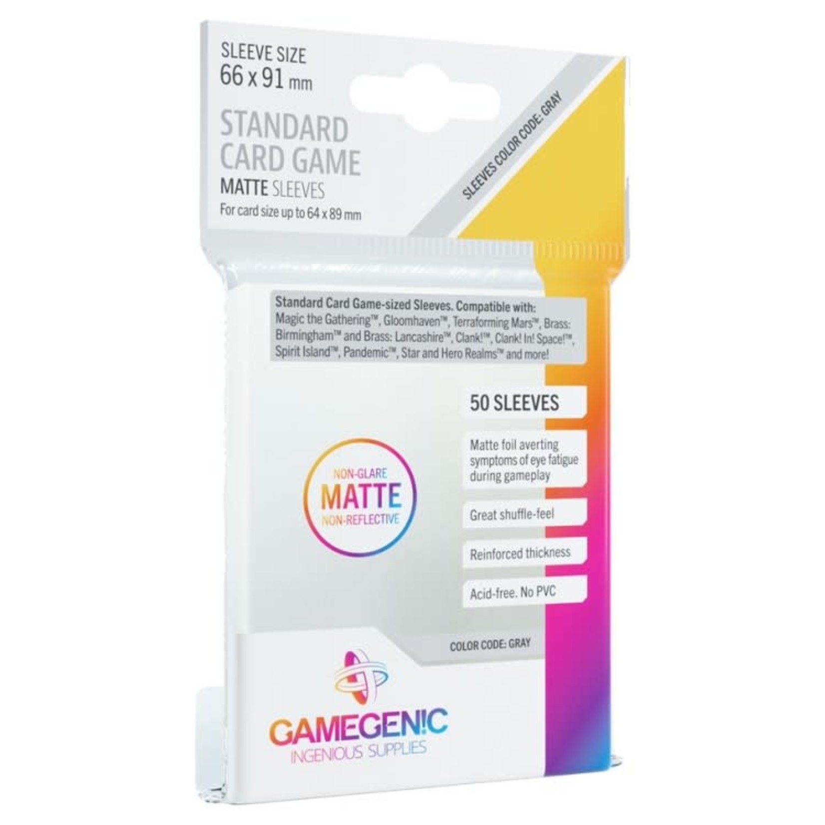 Gamegenic Sleeves: Standard American MATTE - 50 count (59x91mm)